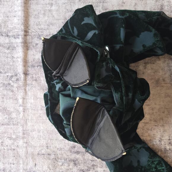 Rabbit Rabbit Designs Jacket Medium Velvet Burnout Floral Sheer VTG 90s Coquette - Picture 6 of 10